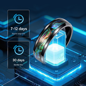 Bague connectée en coquille d'ormeau, tracker de santé, moniteur de fitness étanche, charge magnétique pour iOS et Android - Product Image 4
