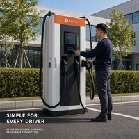 Station de recharge rapide DC pour véhicules électriques 60 kW à double borne pour parkings publics/commerciaux sur les marchés africains