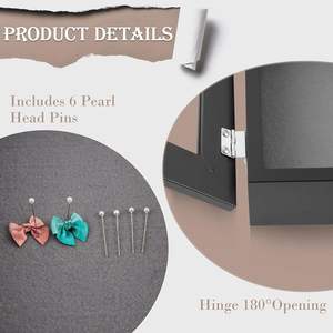 Vitrina <span class=keywords><strong>de</strong></span> marco, 2 pulgadas <span class=keywords><strong>de</strong></span> profundidad, ideal para collages, coleccionables, recuerdos, incluyendo 6 pines - Product Image 5