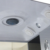 Salle de douche et de sauna à vapeur moderne, douche à vapeur incurvée, douche à vapeur de massage