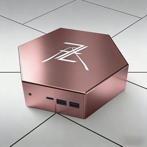 Mini PC Host Rose Brumeux Nouveau Affichage 4K pour Présentation de Produits en <span class=keywords><strong>Magasin</strong></span> de Cosmétiques et Gestion de Recharges Clients – Apparence Élégante - Product Image 1