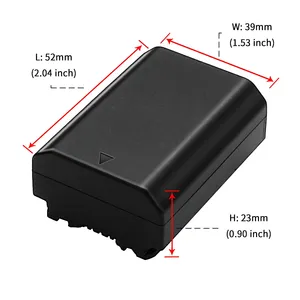 Pour Sony NP-FZ100 <span class=keywords><strong>NPFZ100</strong></span> batterie + LCD double chargeur USB 2280mAh pour modèles d'appareil photo A6600 A7m3 A7rm3 A7r3 A9 A9R A7R A7 A7C A7R4 - Product Image 2