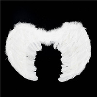 Ailes d'ange blanc, ailes d'ange en plumes, ailes de papillon pour fournitures de fête