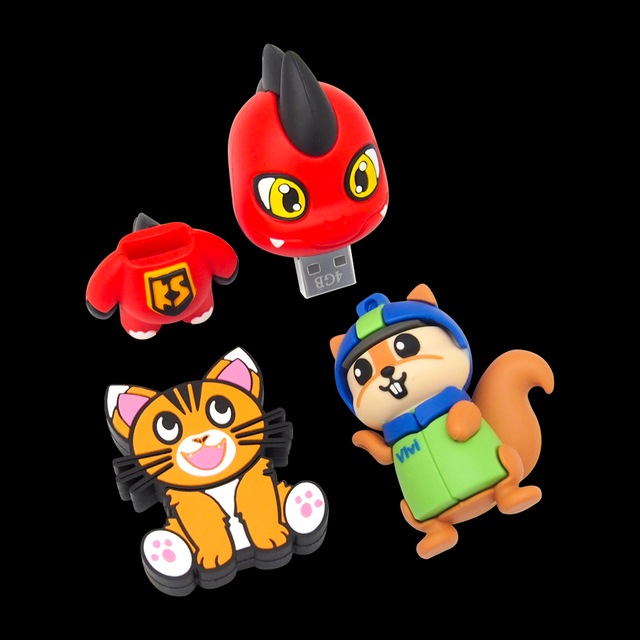 Cute Cartoon Squirrel Flash drive 64GB 32GB Squirrel Pen Drive 2.0 Memory Stick 4GB 8GB 16GB 32GB