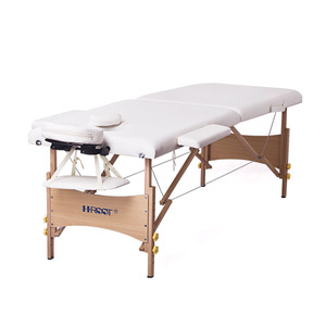 Lit de massage pliable sur mesure, design moderne, bois de hêtre, cuir synthétique PVC PU, appui-tête pour la thérapie, hôtel, salon - Product Image 3