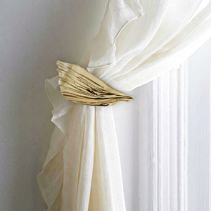 Modern Gold Leaf <b>Curtain</b> Holdback Elegant Window Decorative Accessory - Product Image 1