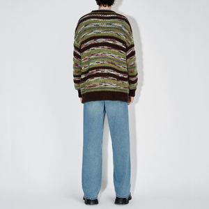 Suéteres de algodón de alta calidad para hombre, jersey de cuello redondo con logotipo personalizado, Top de punto de manga larga para la temporada de otoño - Product Image 4