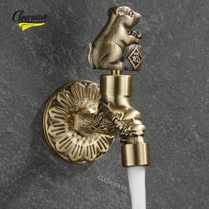 Messing-Einhand-Gartenhahn im europäischen Stil, antikbronze, wandmontiert, mit Eichhörnchen-, Löwen- und <span class=keywords><strong>Hahn</strong></span>-Motiven für den Landschaftsbau - Product Image 1