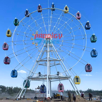 Grande Roue Géante de Parc d'Attractions avec Lumières LED et Cabine Personnalisée pour Parc Thématique et Attraction Touristique