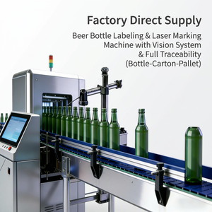 Machine automatique d'étiquetage de bouteilles de bière et de codage laser QR avec inspection visuelle et traçabilité à trois codes (bouteille-carton-palette) - Product Image 2