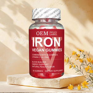Premium Iron Vegan Gummies 60 Gummies pembuat darah Energi & dukungan kekebalan tubuh suplemen diet - Product Image 6