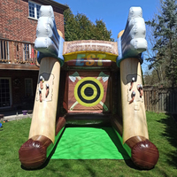 Jeu de fléchettes de lancer de hache gonflable en PVC interactif pour adultes enfants jeu de lancer de hache gonflable de sport de carnaval avec souffleur