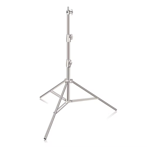 Équipement de studio <span class=keywords><strong>Hoto</strong></span> Diffusion en direct en acier inoxydable 2.8M Trépied rembourré à ressort Support léger robuste pour Softbox - Product Image 1