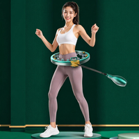 Cerceau de taille intelligent à compteur numérique, lesté, détachable, 24 segments, entraîneur de taille 360 °   Nœuds de massage pour la remise en forme à domicile