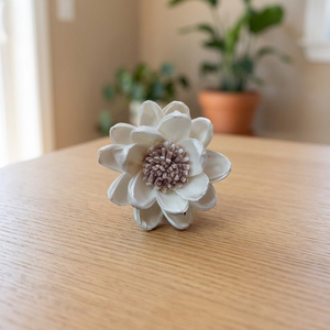 Flores Decorativas de Madera Sola para Difusor de Aromas, Ecológicas, Blancas, 8cm, para Interiores, Venta al Por Mayor, 100 Unidades MOQ, para Decoraciones de Boda - Product Image 3