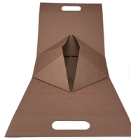 Sac à main magnétique triangulaire noir personnalisé avec logo, pliable, imperméable, doublure en éponge, embossé, écologique, matériaux recyclés, luxe