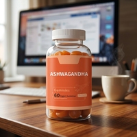 Complément alimentaire à base d'extrait d'ashwagandha OEM en gommes, favorise un sommeil réparateur et une endurance physique pour les adultes