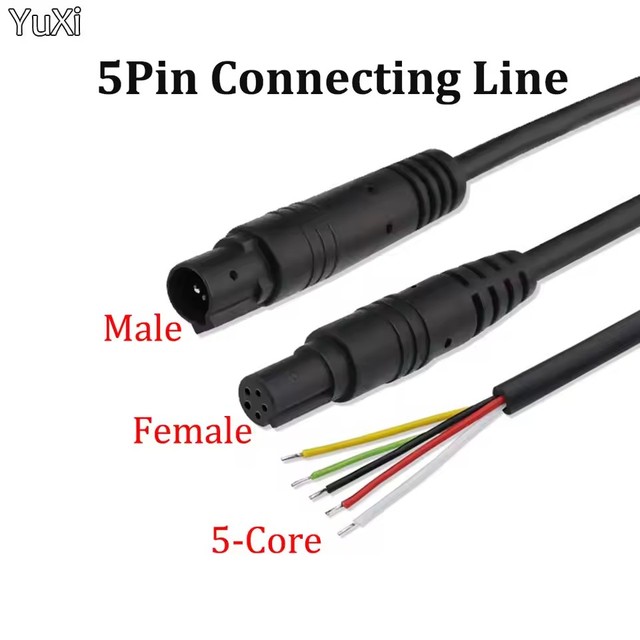 5Pin Jack Car DVR Camera Extension Cable HD Monitor Vehicle Rear View/Back Up Camera Wire Male Female Plug Cord