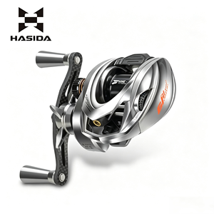 Moulinet de pêche à lancer BFS en fibre de carbone, 4KG de résistance, 5+1BB, <span class=keywords><strong>suspension</strong></span> 3D, levier gauche, HASIDA 104g Stream - Product Image 1