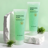Gel nettoyant pour le visage contre l'acné avec du thé vert, des acides aminés et de l'acide salicylique - Nettoyage en profondeur, lissage et hydratation pour les peaux sèches