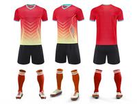 Ensemble de vêtements de sport pour club de football masculin personnalisé, maillot de football respirant bleu et blanc avec short, nom et logo d'équipe personnalisés