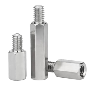 Entretoise hexagonale en acier inoxydable zingué M2.5/M3.5 30mm, filetage standard, finition brute pour connexion d'isolation de meuble - Product Image 1