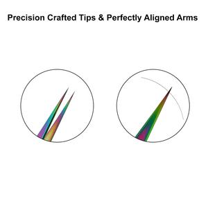 Pince à cils à pointe de fibre Cherry Charms Pince à épiler pour extension de cils Logo privé Durable Écologique - Product Image 3