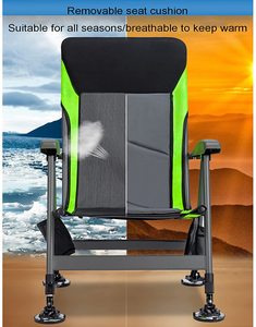 كرسي قابل للطي محمول للاستخدام الخارجي، كرسي صيد قابل للطي، كرسي استرخاء للتخييم والشاطئ - Product Image 5