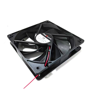 Ventilateur de refroidissement DC sans balais 120 mm à roulement à billes, 12 V, 2 broches, silencieux, axial, pour boîtier PC, serveur, avec trous de fixation aux coins