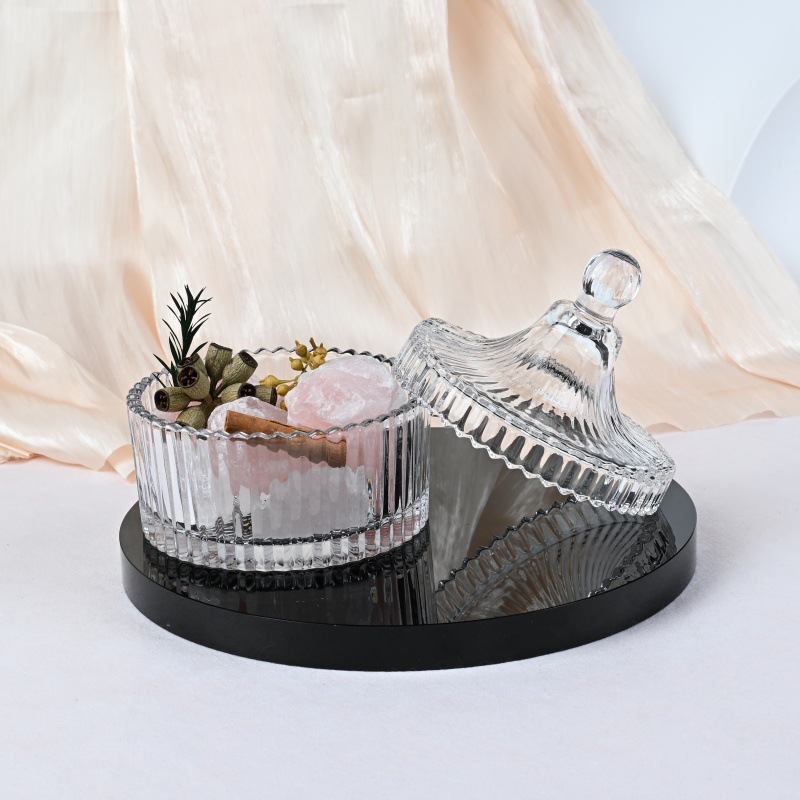 Yourte mongole - Poudre de cristal blanc - Fleurs séchées
