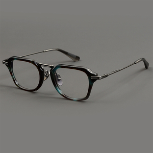 Tfb 2025 <span class=keywords><strong>Titanium</strong></span> Acetate vuông rùa Unisex Chất lượng cao Stylish Hot New bán buôn đầy đủ-rim Kính mắt Frames cho tất cả các mặt - Product Image 2