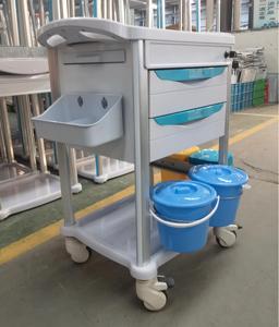병원 카트 ABS 비상 트롤리 ABS 플라스틱 의학 트롤리 의료 카트 응급 치료 트롤리 카트 - Product Image 6