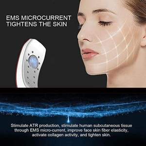 Máquina de estiramiento facial con forma de línea en V de microcorriente, masajeador Facial adelgazante con parche de masaje de pulso, Control remoto - Product Image 4