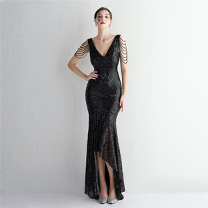 lavender sequin prom dress LF 7842