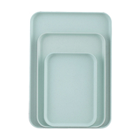 Personnalisation de plateau de service moderne Service de haute qualité en plastique mélamine bon marché en vrac plateaux de service alimentaire plateau de cafétéria