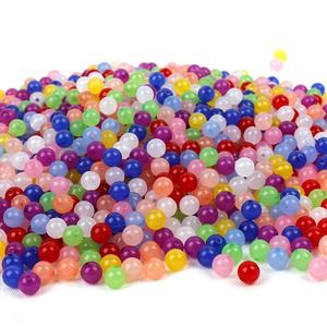 10mm Candy Color Acrylic Plastic Round Beads <b>Spacer</b> Loose Bead for Kids' DIY Toy Jewelry - Product Image 1