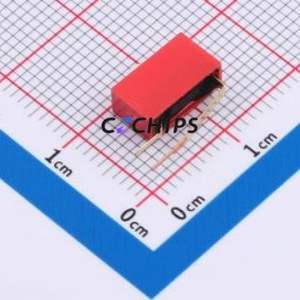 DA-01-R DIP Switch Through hole Component (THT) Switch ( Number of Switch Sections: 1 )( Lead Spacing: 2.54mm )( Color: Red ) - Product Image 2