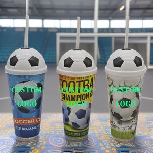 Taza Reutilizable Hercules de 16 oz con Logotipo Personalizado, Impresión UV, Botella de Plástico con Forma de Trofeo Mundial 2026 - Product Image 3