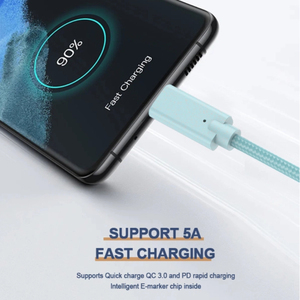 สาย USB-C 3.1 ความเร็วสูง 10Gbps รองรับการชาร์จเร็ว 100W PD ผลิตจากวัสดุรักษ์โลก ทำจากฟางข้าว ผสมพลาสติกและไนลอนถัก สำหรับ MacBook - Product Image 3