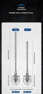 Multi-functional <strong>Folding</strong> <strong>Shovel</strong> Heavy Duty Outdoor Survival <strong>Shovel</strong> for Camping Hiking Emergency Gardening Off-Road - Product Image 5