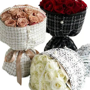 Vải len sợi polyester 100% bán buôn, chất liệu vải kẻ ca rô dệt, sợi len nhuộm màu, vải <span class=keywords><strong>tweed</strong></span> dùng cho áo khoác, quần áo, đầm, áo gile, váy - Product Image 5