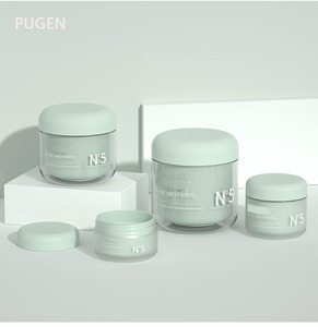 Tùy chỉnh 300ml 500ml mờ trong suốt hai tầng màu xanh lá cây <span class=keywords><strong>Acrylic</strong></span> chăm sóc da chai dễ thương 16oz Kem lọ chai nhựa - Product Image 6