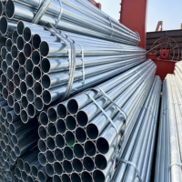 Tuyau en acier galvanisé à chaud, tube rond en fer GI, 25 mm, 50 mm, 75 mm, 100 mm, tuyau ERW pour projet de construction industrielle