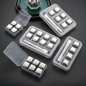 Glaçons réutilisables en acier inoxydable congelés en gros, glaçons de fête, glaçons personnalisés en acier inoxydable 304 avec logo - Product Image 3