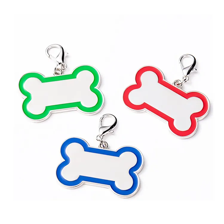 Étiquette en métal personnalisée avec les pattes de chien, pendentif, année