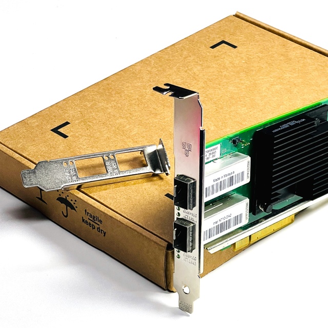 10Gb SFP+ Dual Port PCI Express Internal Network Adapter for Intel X710BM2/X710-DA2/X710-da4 Server CPU Low Profile NIC