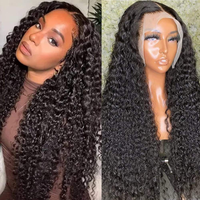 Perruque vietnamienne 13x4, cheveux bouclés en vagues profondes, dentelle HD transparente, 100% cheveux humains vierges, densité 210%, longue longueur