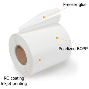 Customizable White <b>Label</b> <b>Packaging</b> <b>Labels</b> Oil Proof Adhesive Coated Paper Sticker Scratch Promotion Supermarket Exhibition Heat - Product Image 5