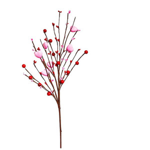 Rami di Bacche a Forma di <span class=keywords><strong>Cuore</strong></span> per San Valentino, Decorazioni Floreali Artificiali con Bacche Rosse per Arredamento Casa - Product Image 6