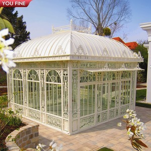 YOUFINE Wit Smeedijzeren Paviljoen Kas Oranjerie voor Landgoederen Achtertuin Tuin - Product Image 6